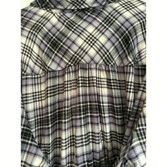 Torrid Womens Brushed Acrylic Flannel Tie Back Button Up Tunic Size 5X Country - Picture 7 of 12